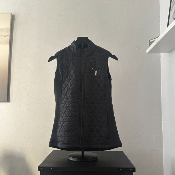 No Laying Up Women’s Quilted Vest – Black, Medium, Sherpa-Lined, Lightweight Gol - Picture 2 of 7